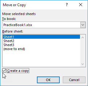 Create Copy of Spreadsheet Excel