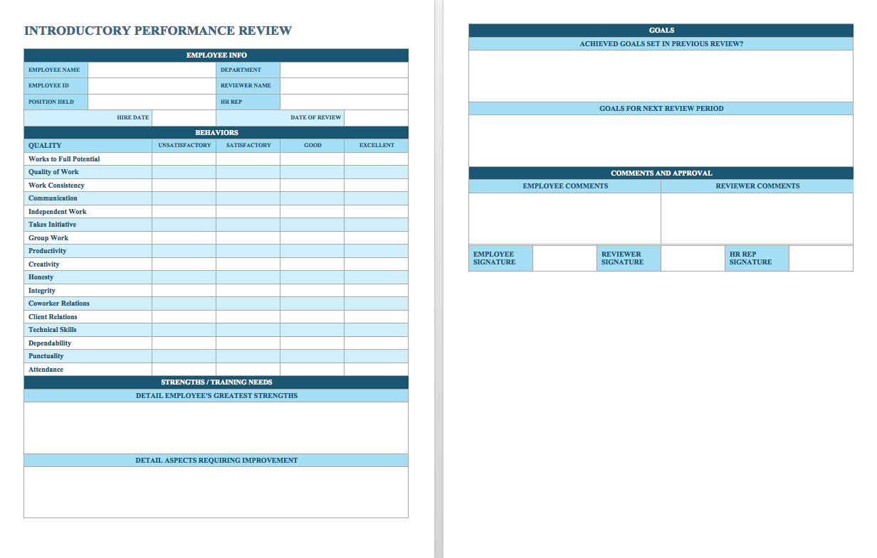 Executive Performance Review Examples