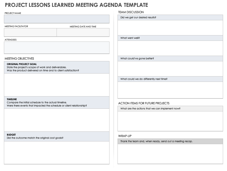 lessons learned template powerpoint