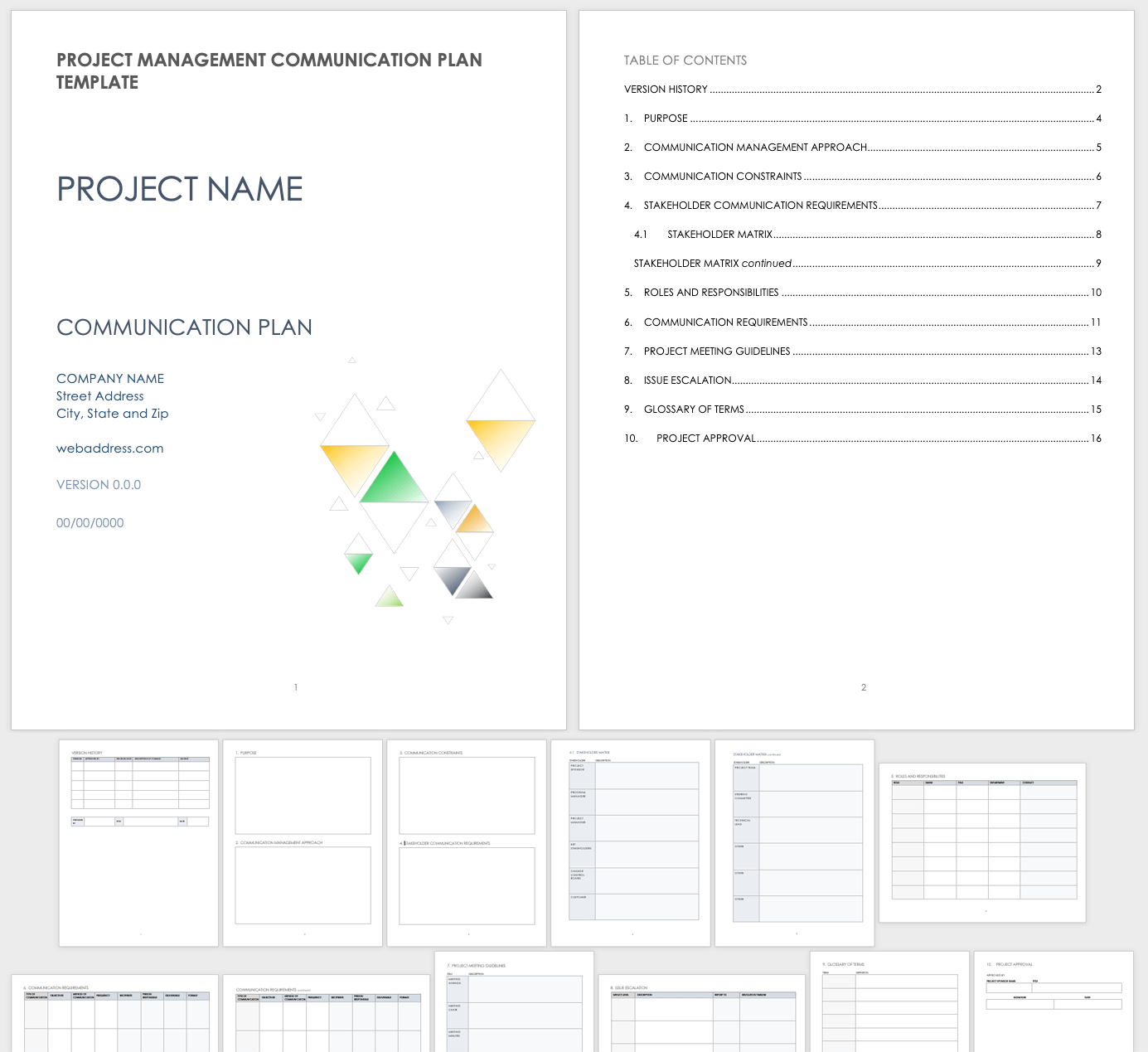 Project Management Communication Plan Template Free FREE PRINTABLE TEMPLATES