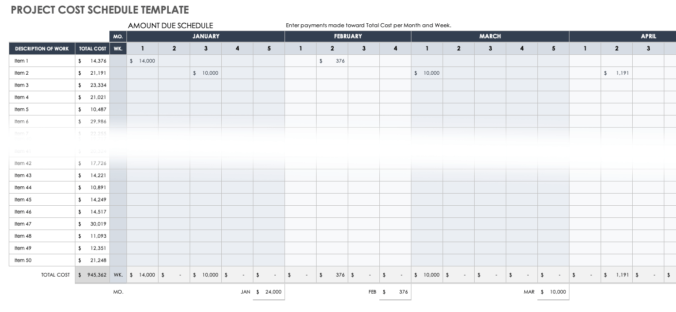 costing template excel