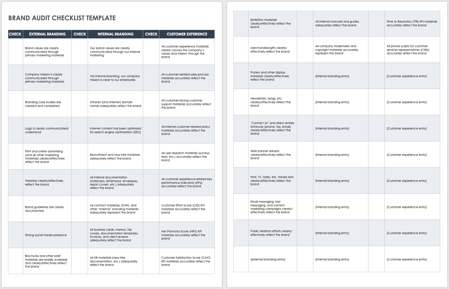 Audit Template Excel