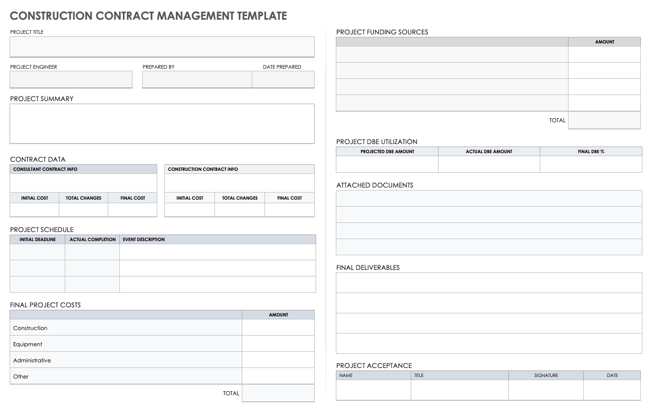 Contract Management Template