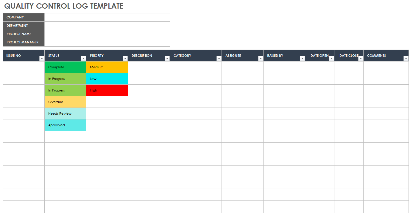 5 Quality Control Log Template Doctemplates vrogue co