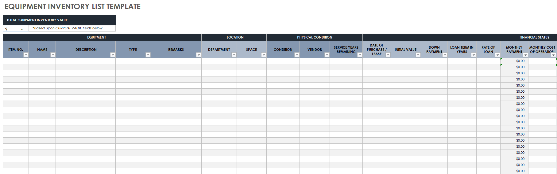 Free Downloadable Office Supply Checklist Form