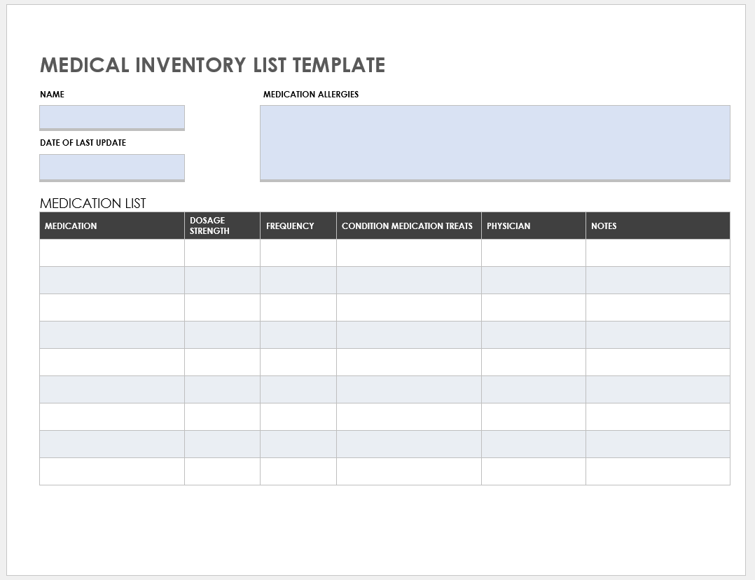 Printable Dental Inventory List Template Printable Form Templates