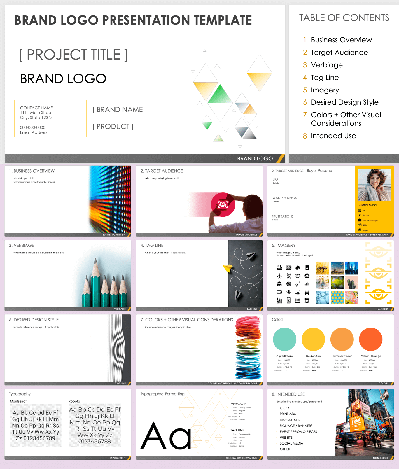 brand design presentation template