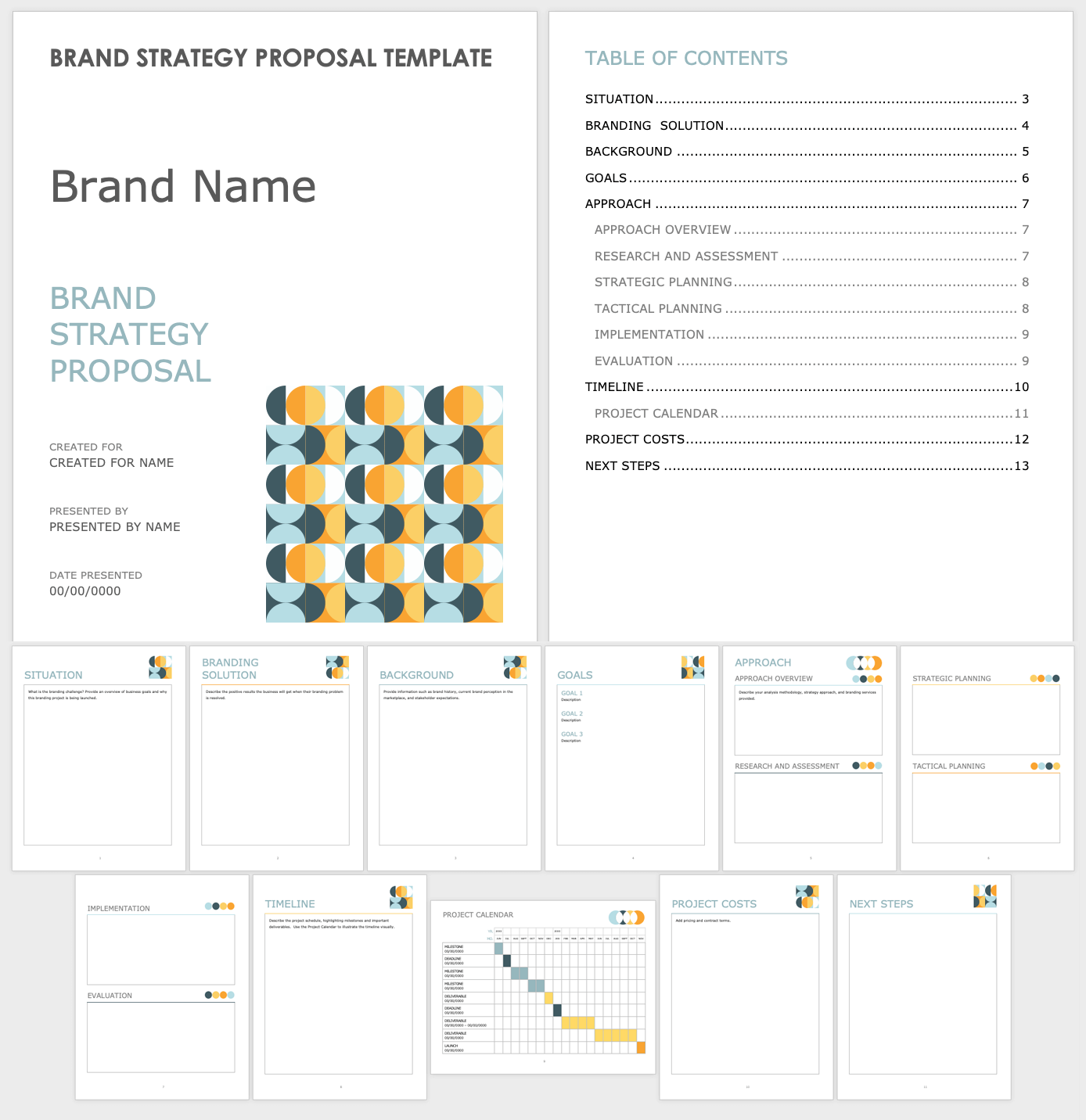 Free Brand Strategy Templates