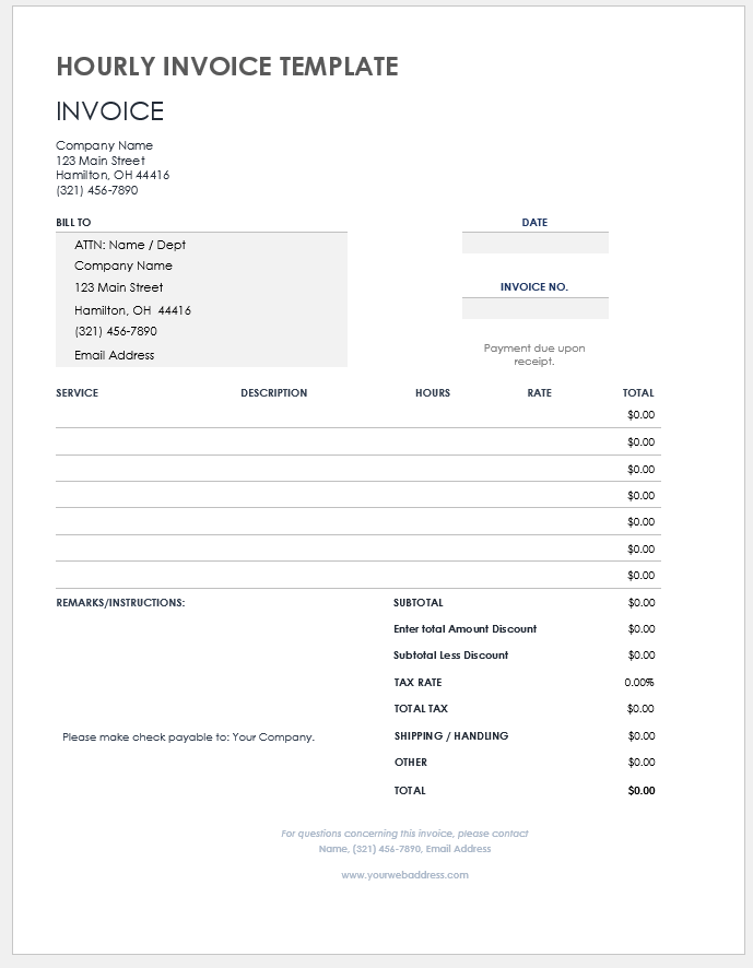 Page 2 - Free printable, customizable service invoice templates