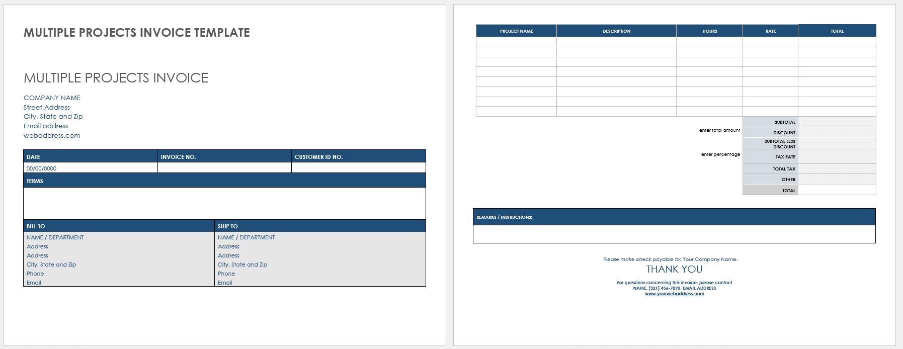 Page 2 - Free printable, customizable service invoice templates