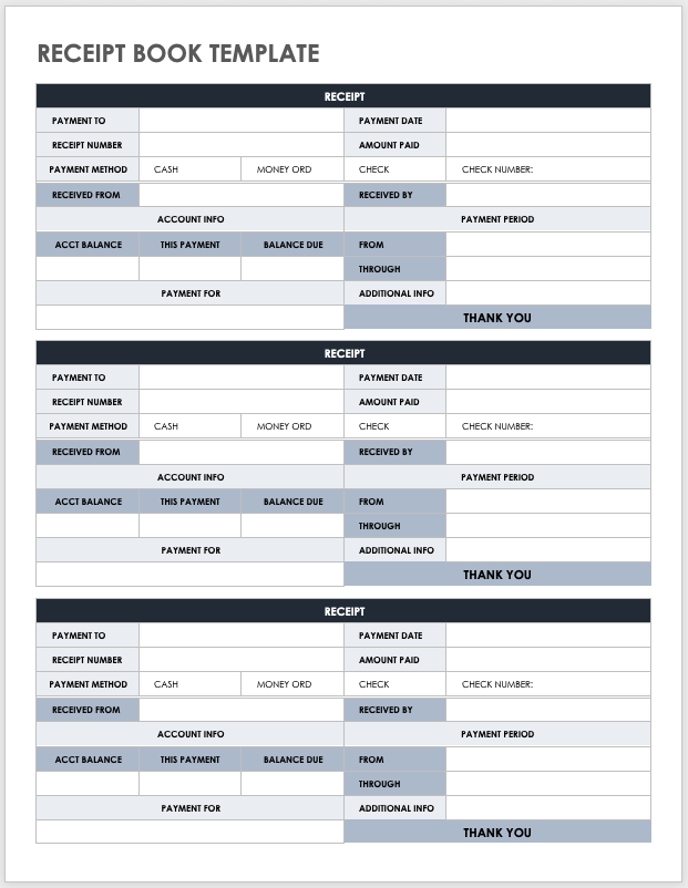 50 Printable Blank Receipt Template Forms - Fillable Samples in PDF, Word  to Download