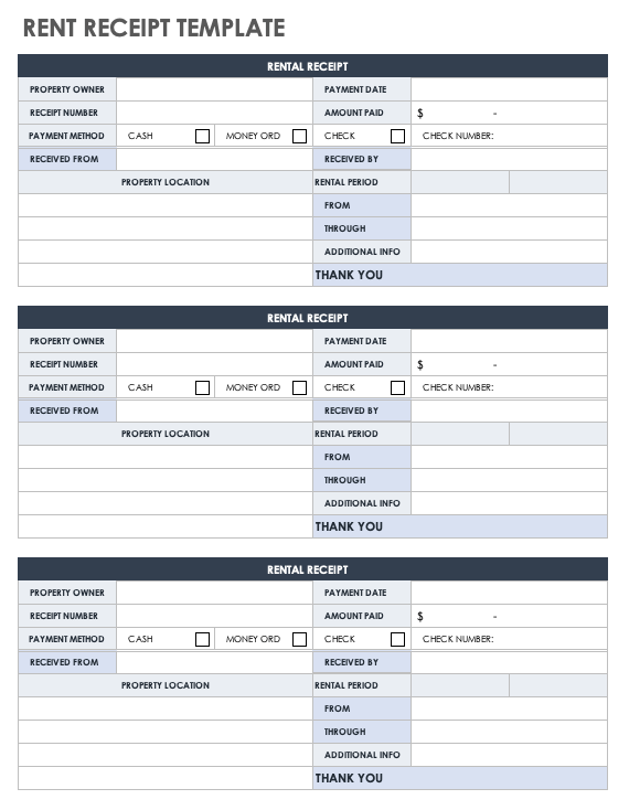 50 Printable Blank Receipt Template Forms - Fillable Samples in PDF, Word  to Download