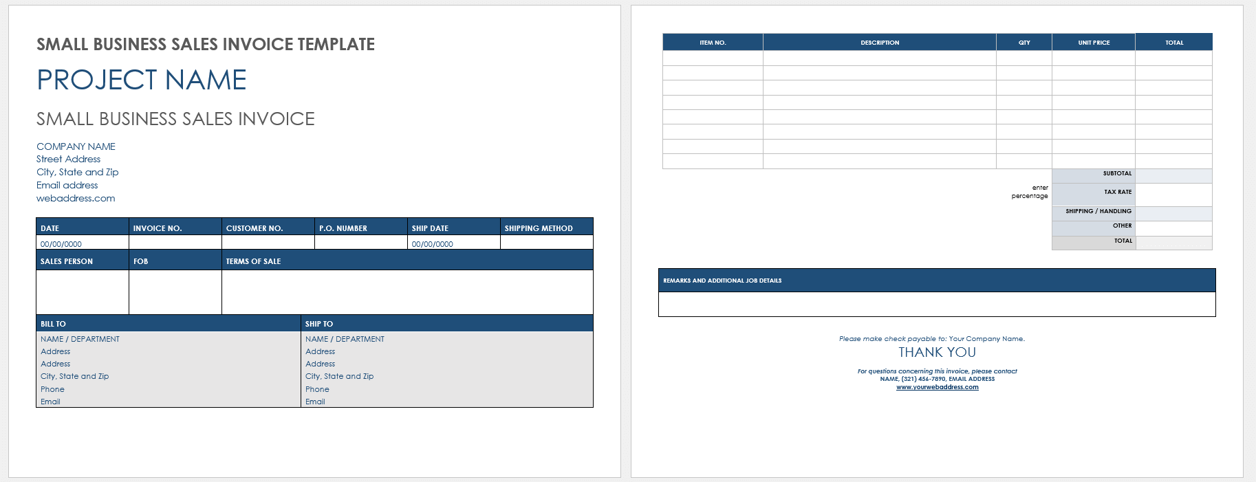 invoice template excel australia