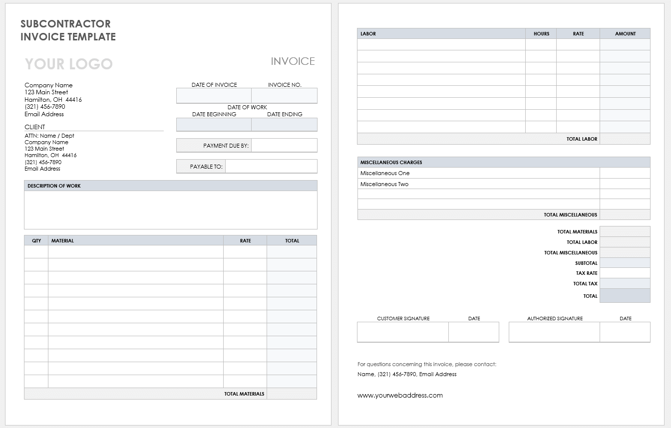 invoice template google docs simple