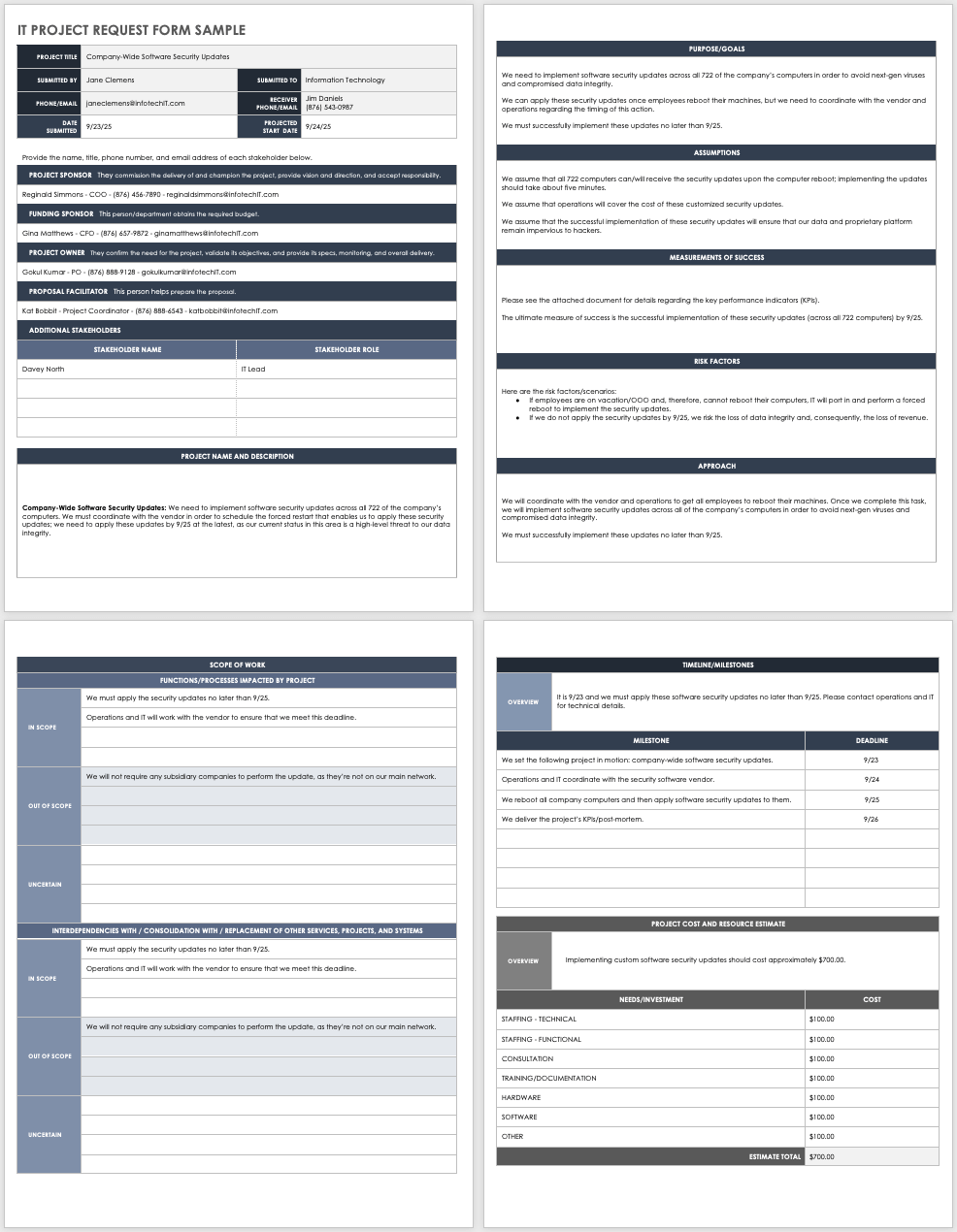 IT Project Request Forms & Templates Smartsheet