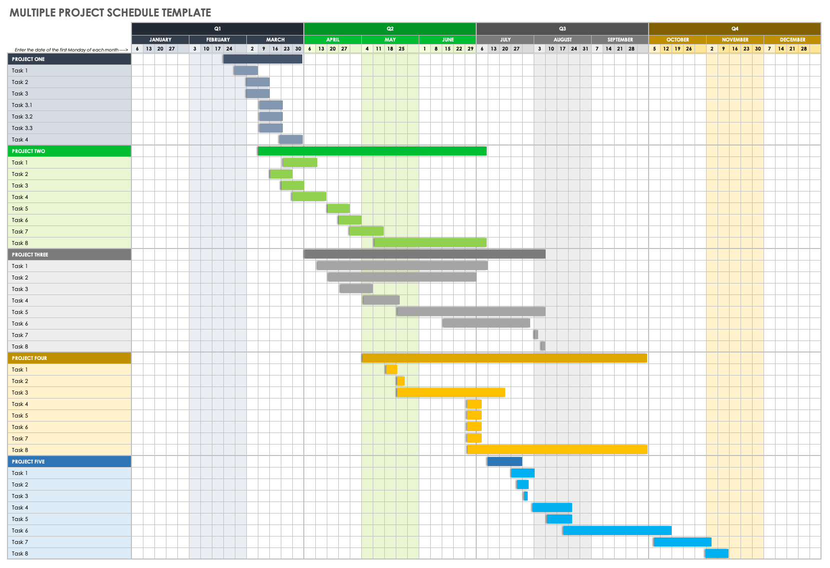 project portfolio management excel template