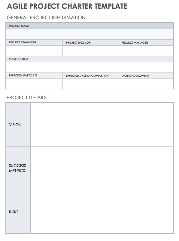 Agile Charter Template