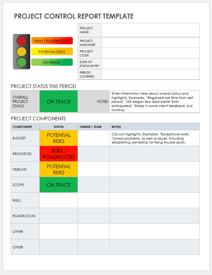 Google Docs Project Report Template