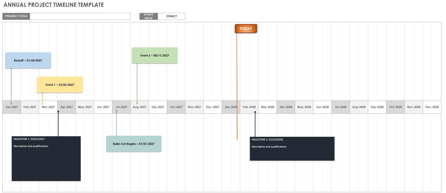 Free Project Timeline Templates Multiple Formats Smartsheet 7388