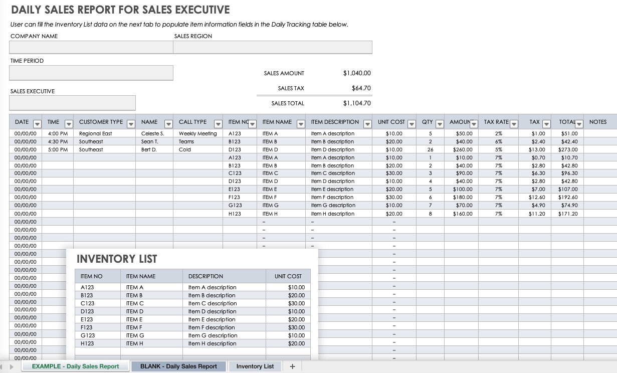 Free Daily Sales Report Forms & Templates Smartsheet