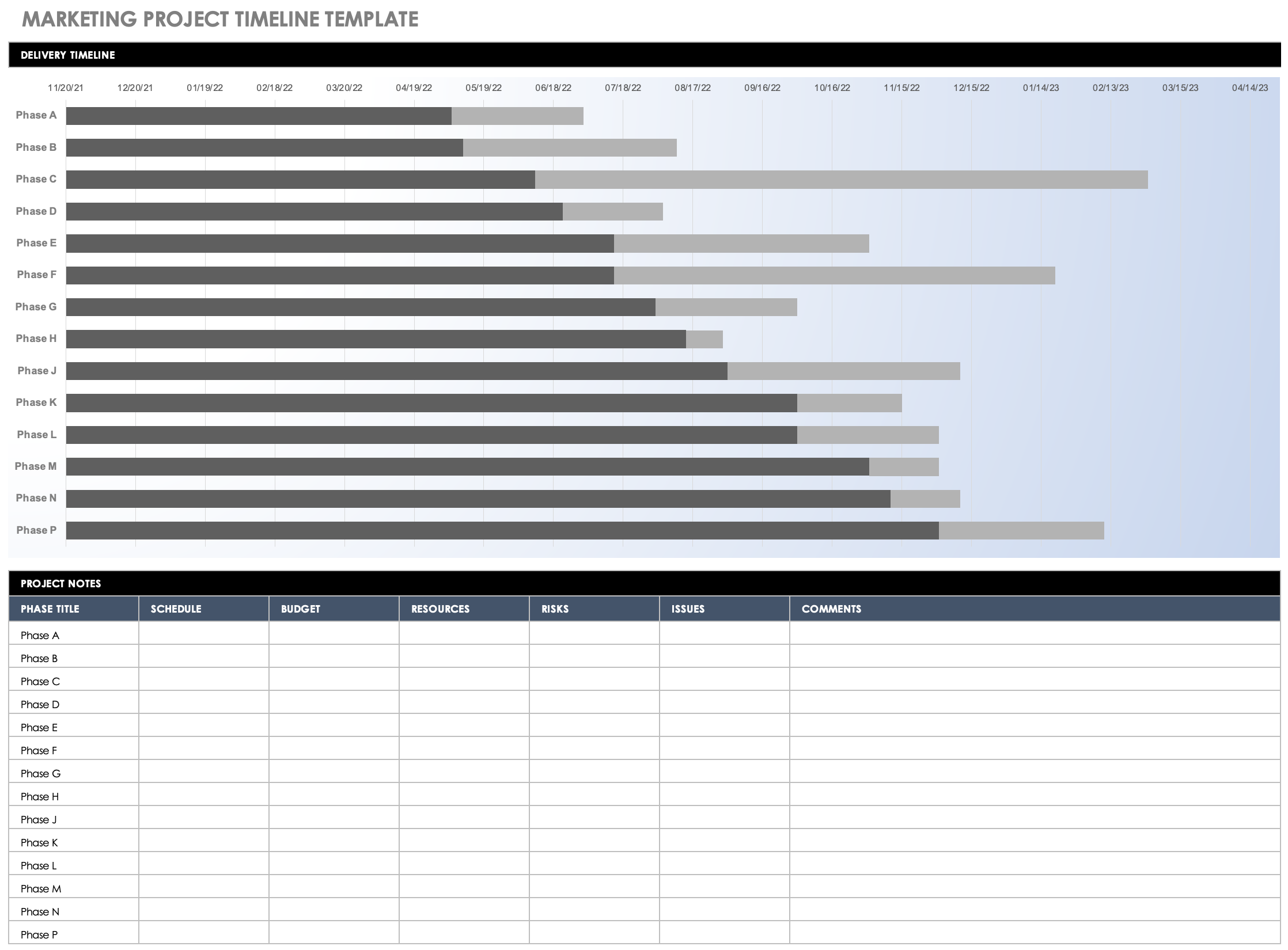 Free Project Timeline Templates Multiple Formats Smartsheet