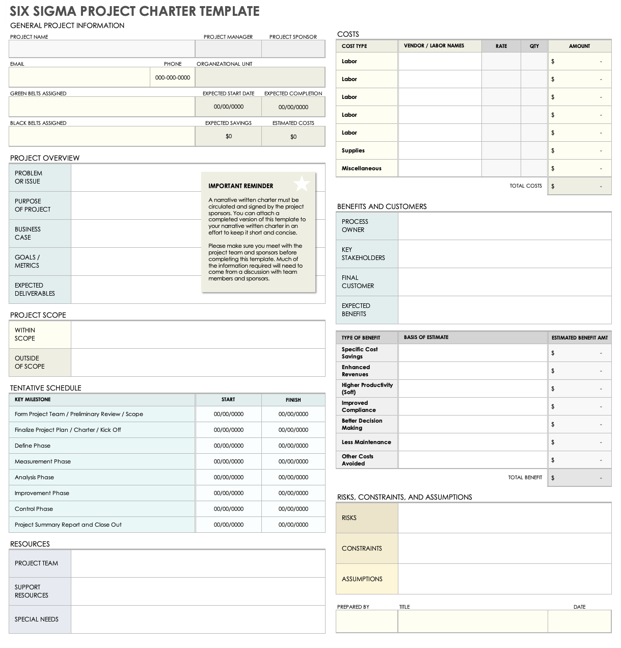 Free Project Charter Templates Smartsheet 2022 