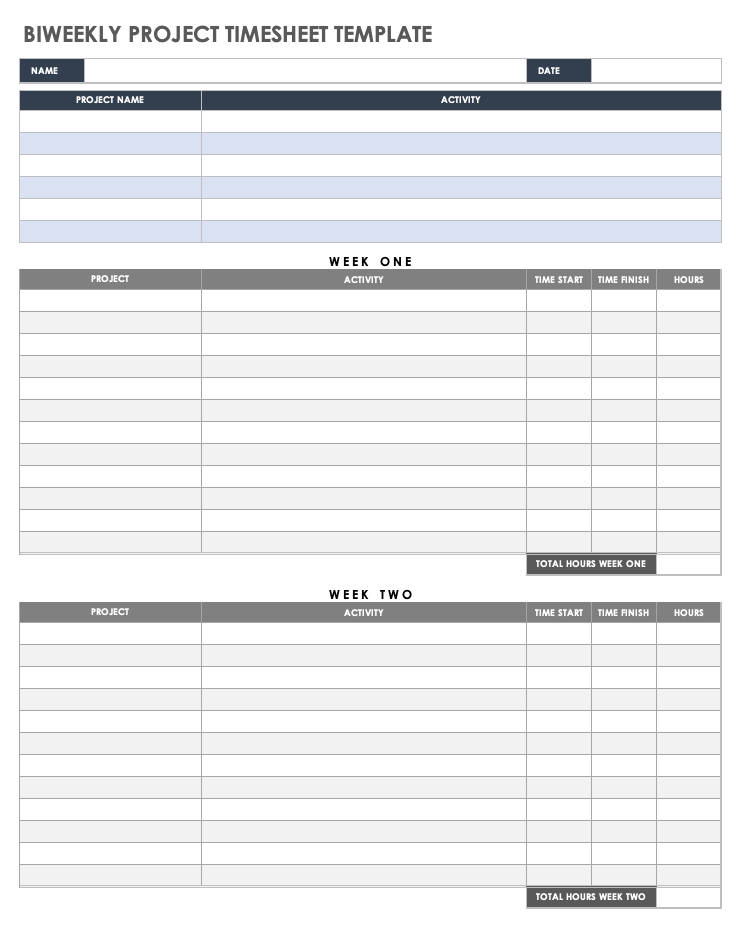 time log template excel