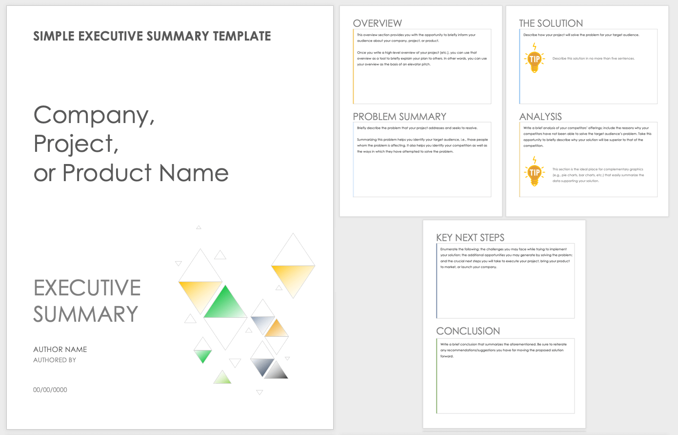 executive summary example template