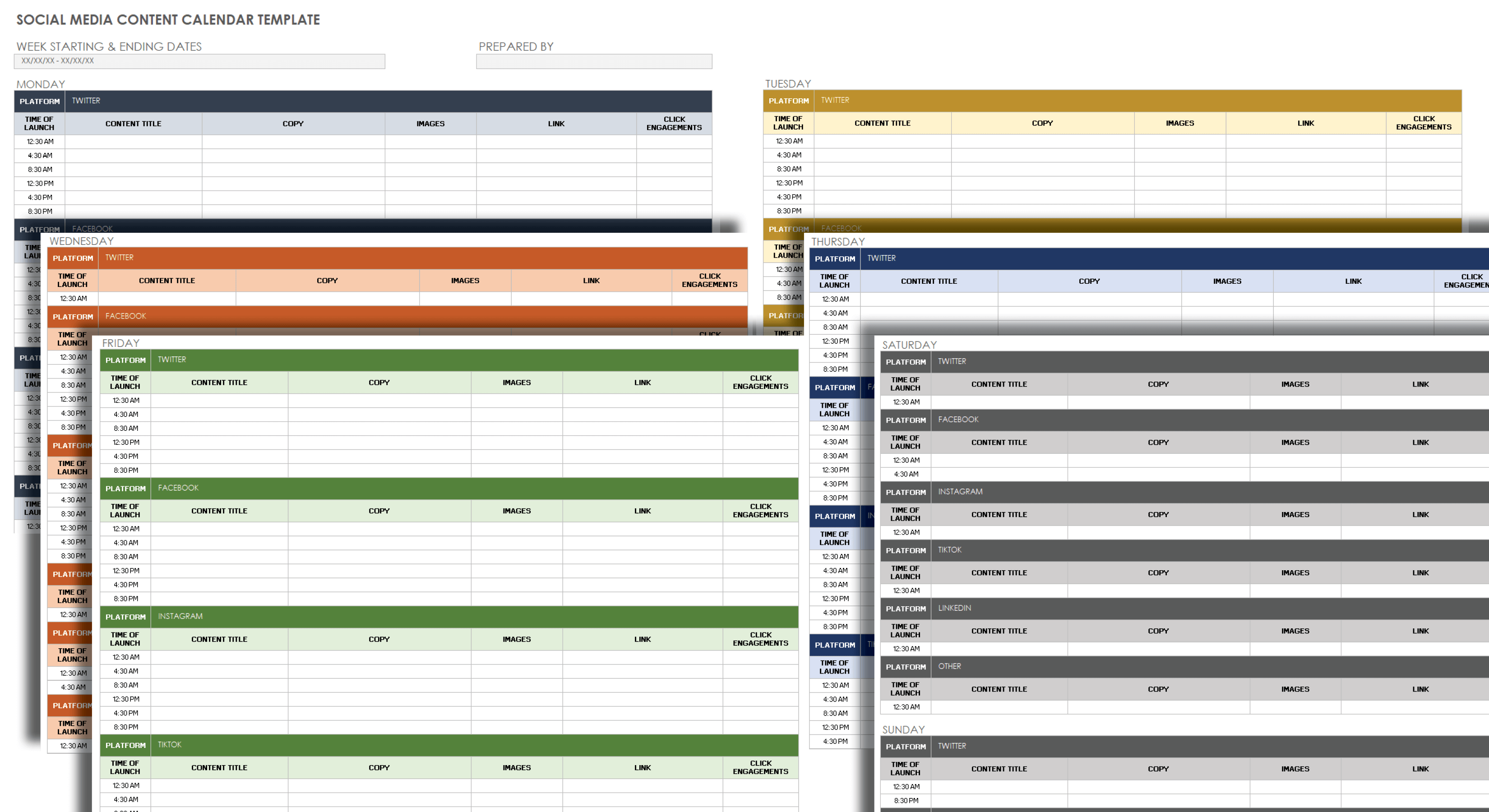 Social Media Calendar Template 2024 Google Sheets Mary Starla