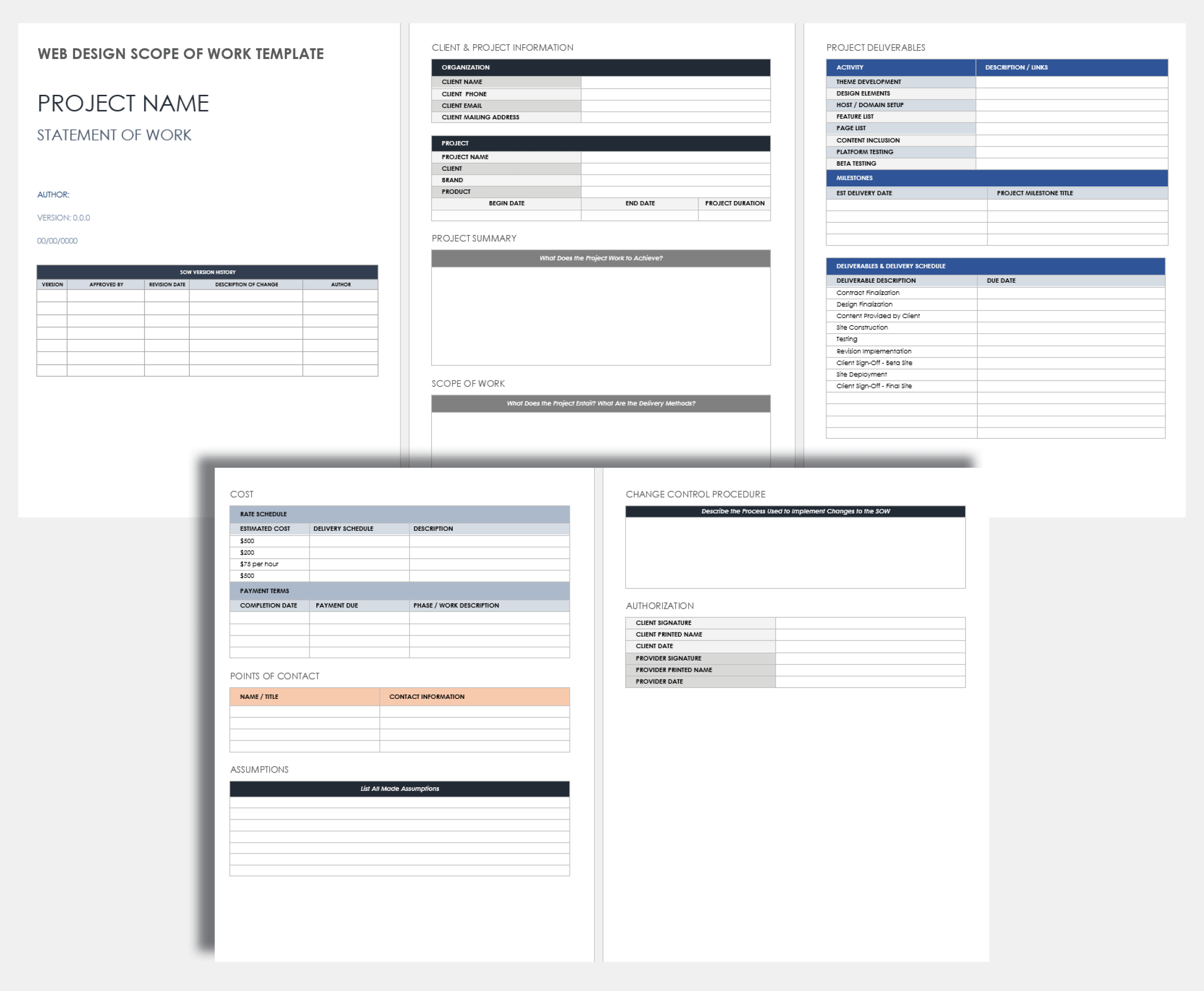 Software Development Scope Of Work Template