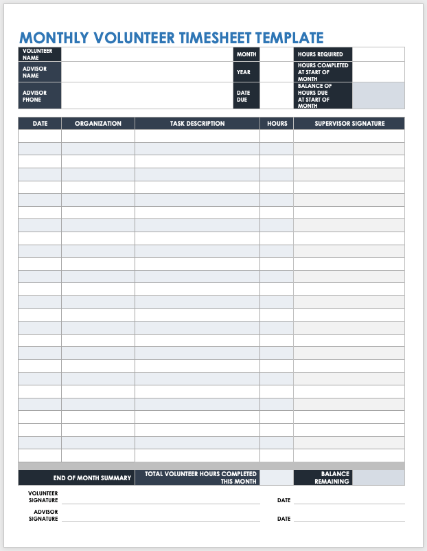 Word Spreadsheet Template