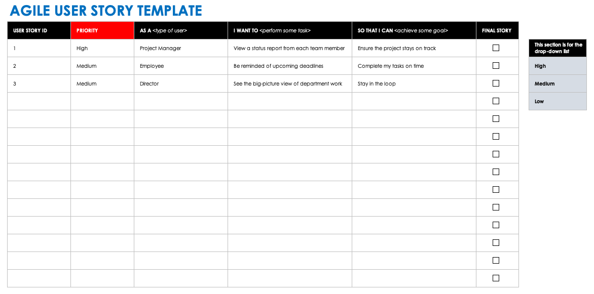 Product Backlog Excel Template