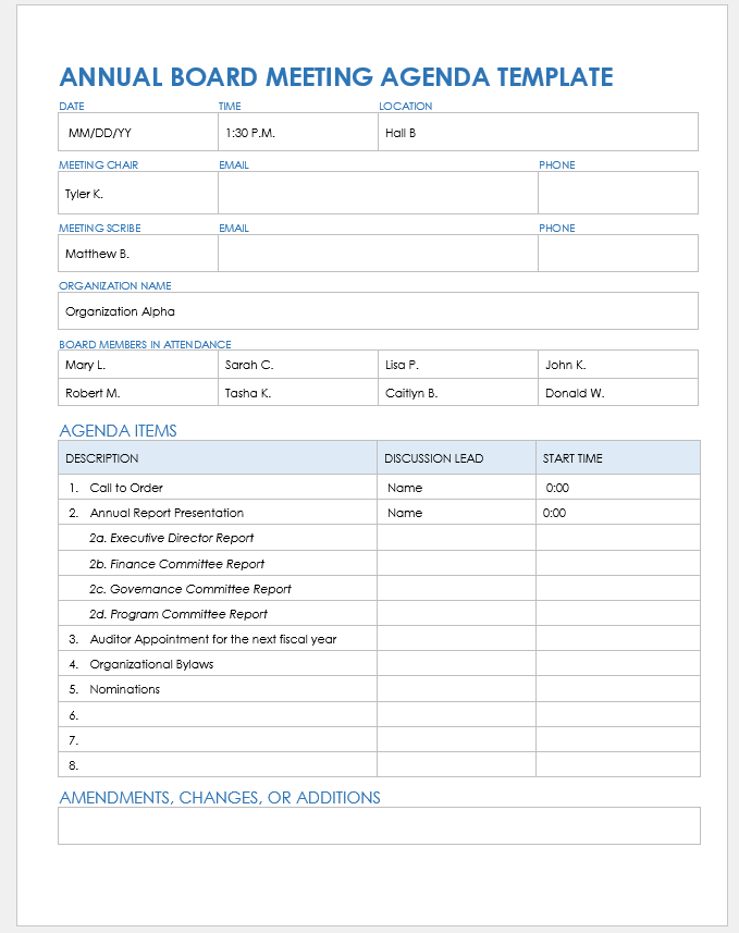 meeting agenda template word 2022