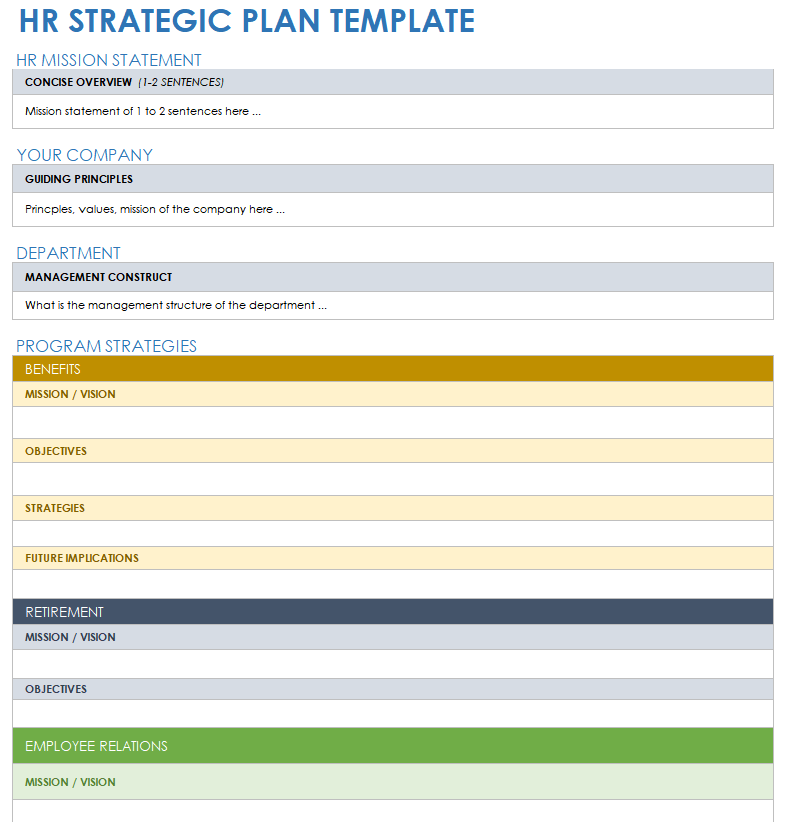 Free HR Project Plan Templates Smartsheet