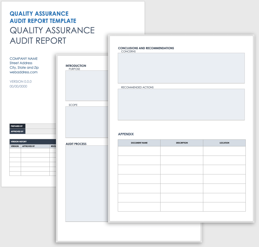 quality control plan template excel