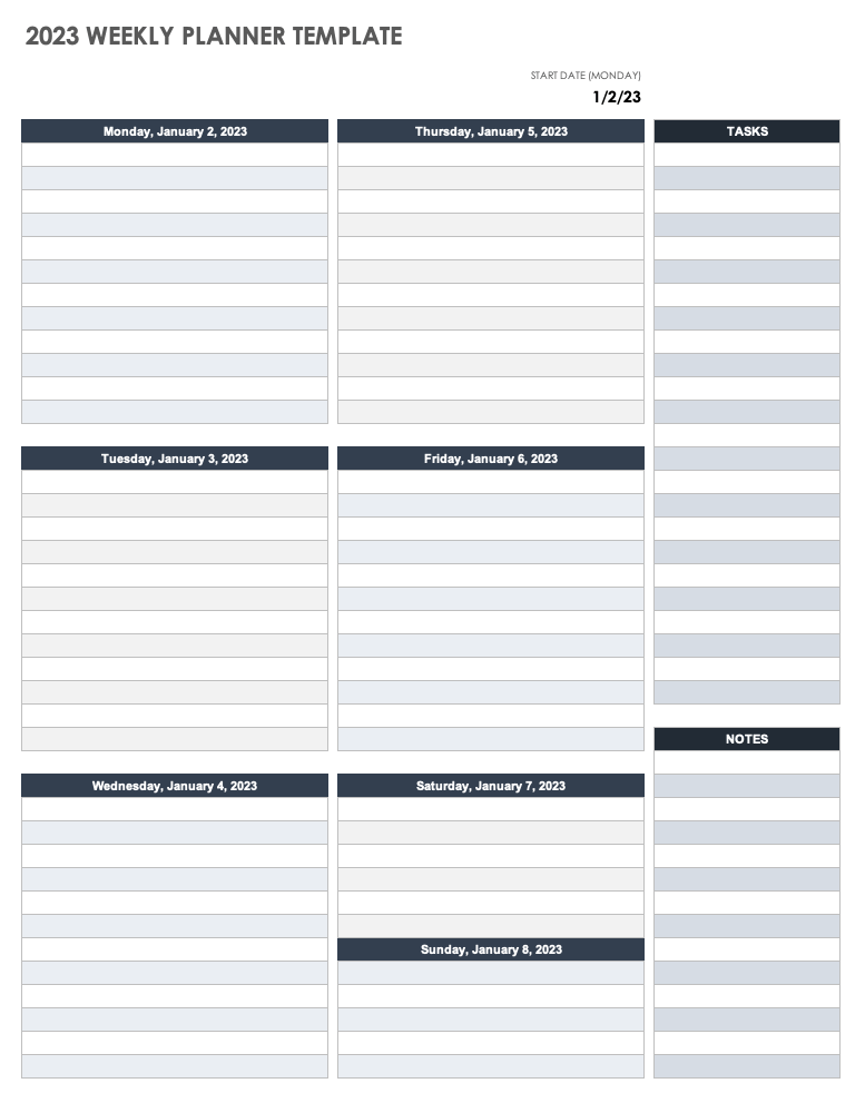 Hourly/Daily Planner Inserts for Personal Size Planners 