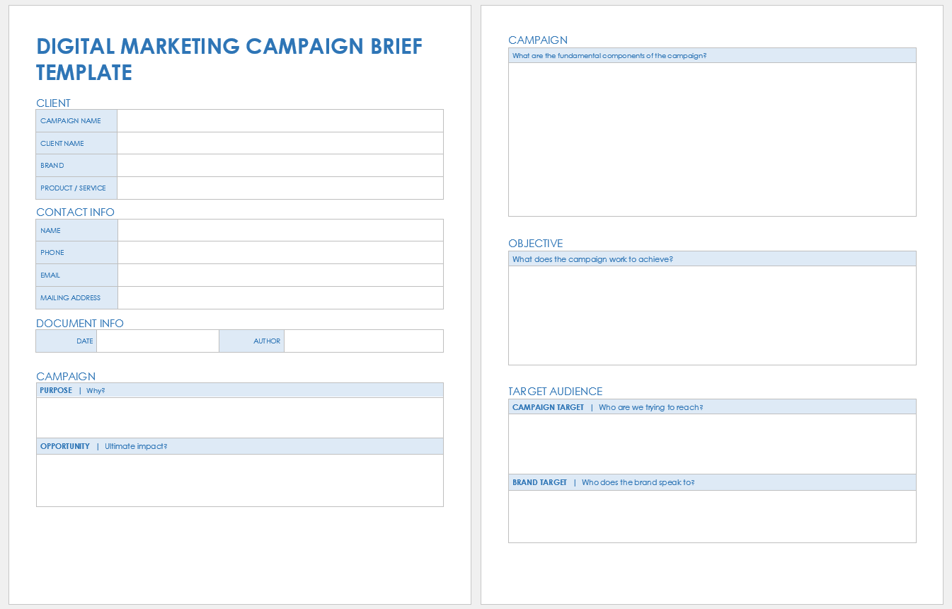 Marketing Brief Examples