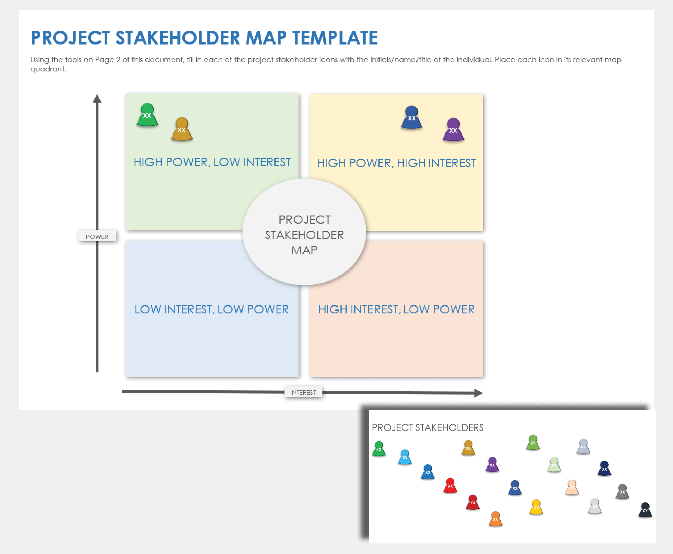 Printable Free Stakeholder Analysis Templates Smartsheet Project My   IC Project Stakeholder Map Template 