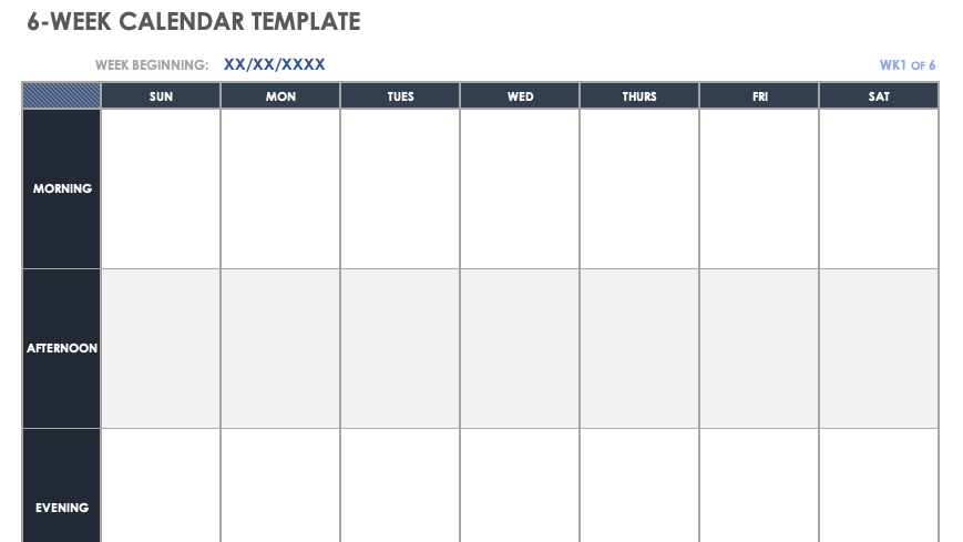 15 Free Weekly Calendar Templates