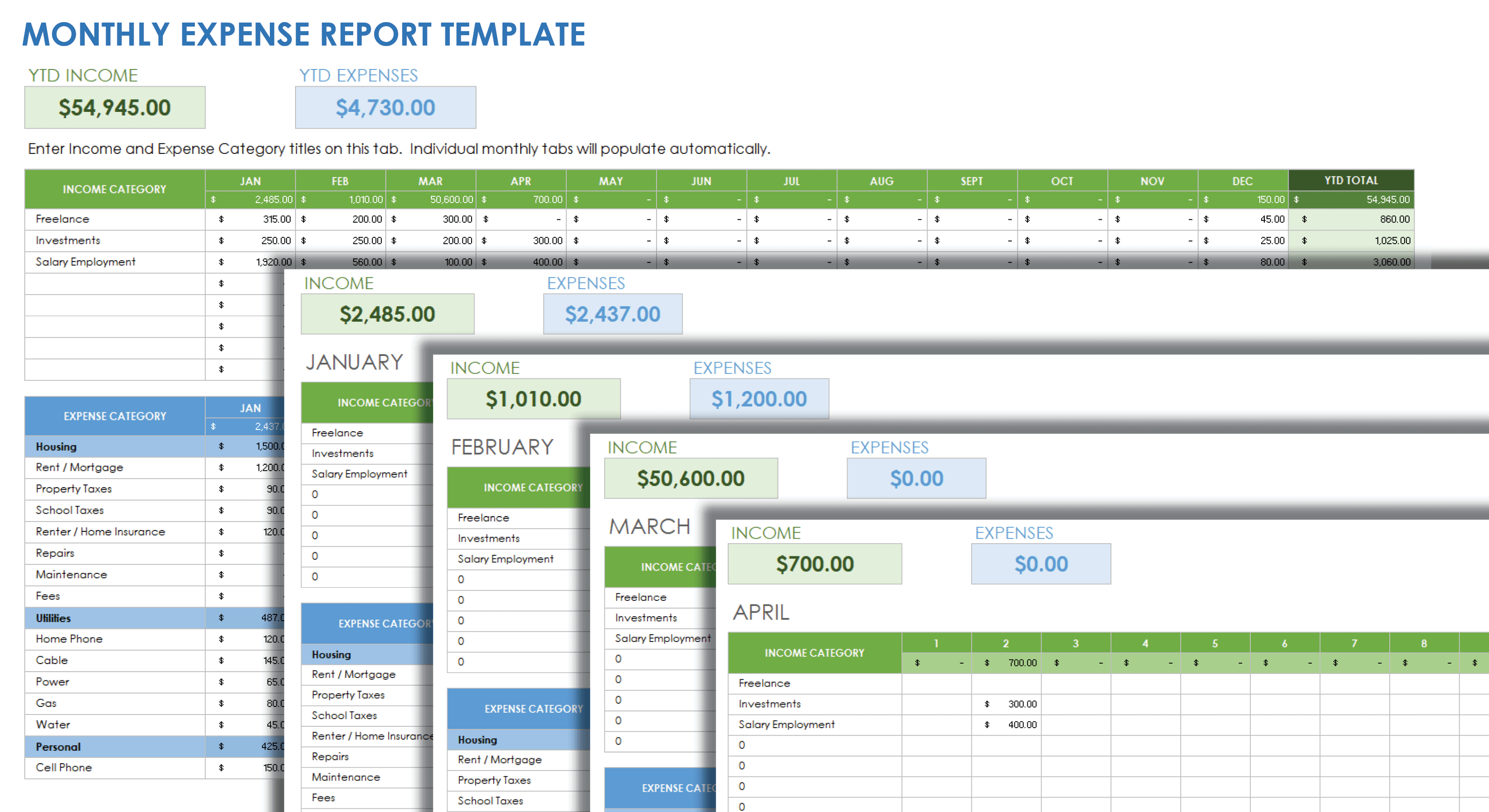 excel templates for business expenses