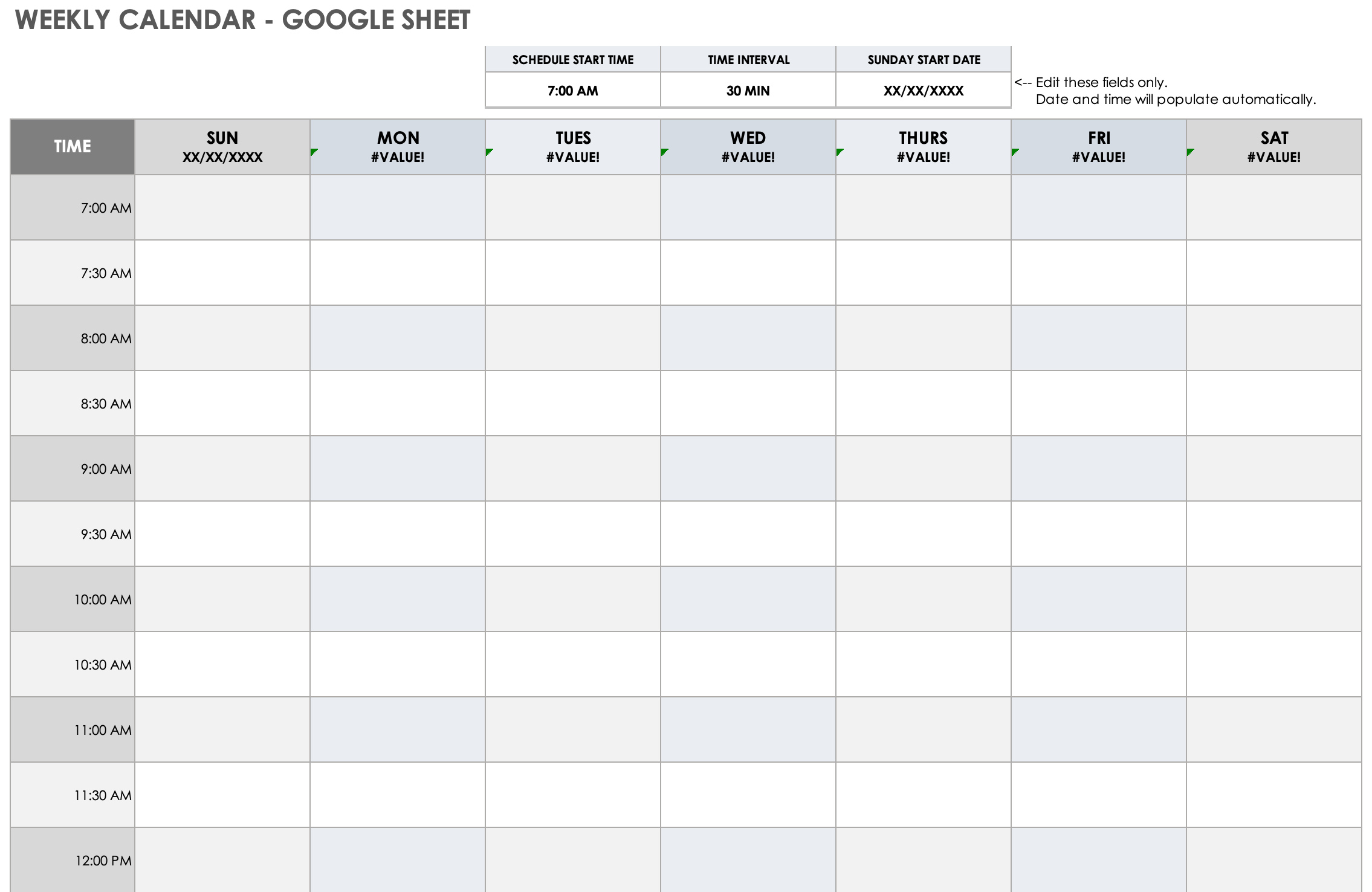 Organized Grocery List Free Google Docs Template 