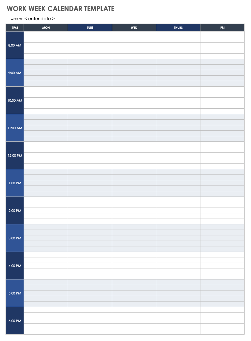 printable work schedules templates