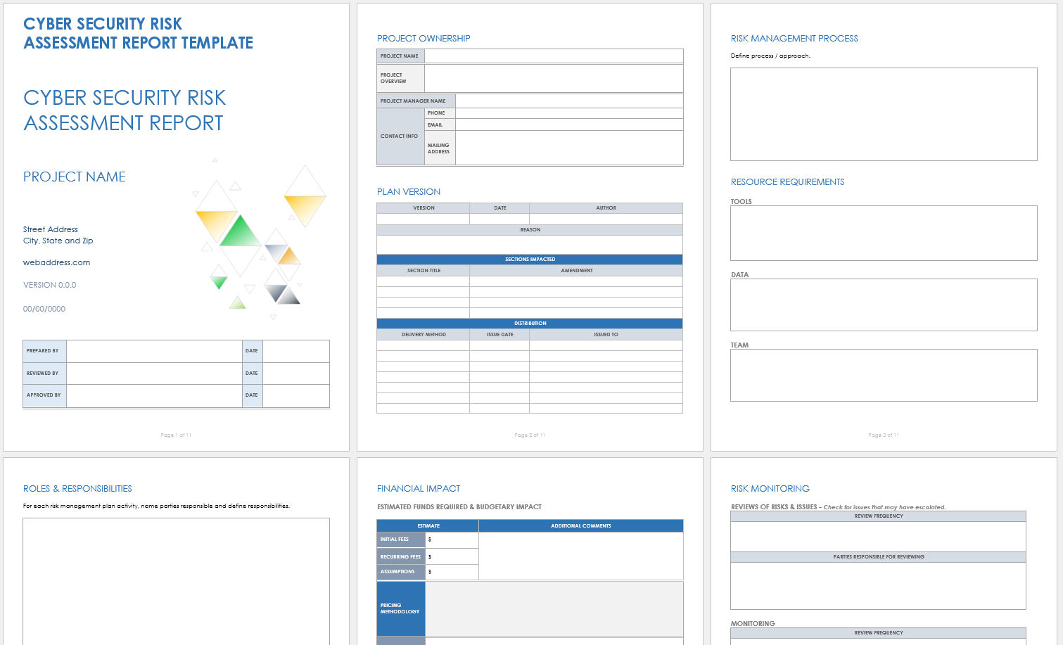 Free Cybersecurity Risk Assessment Templates | Smartsheet