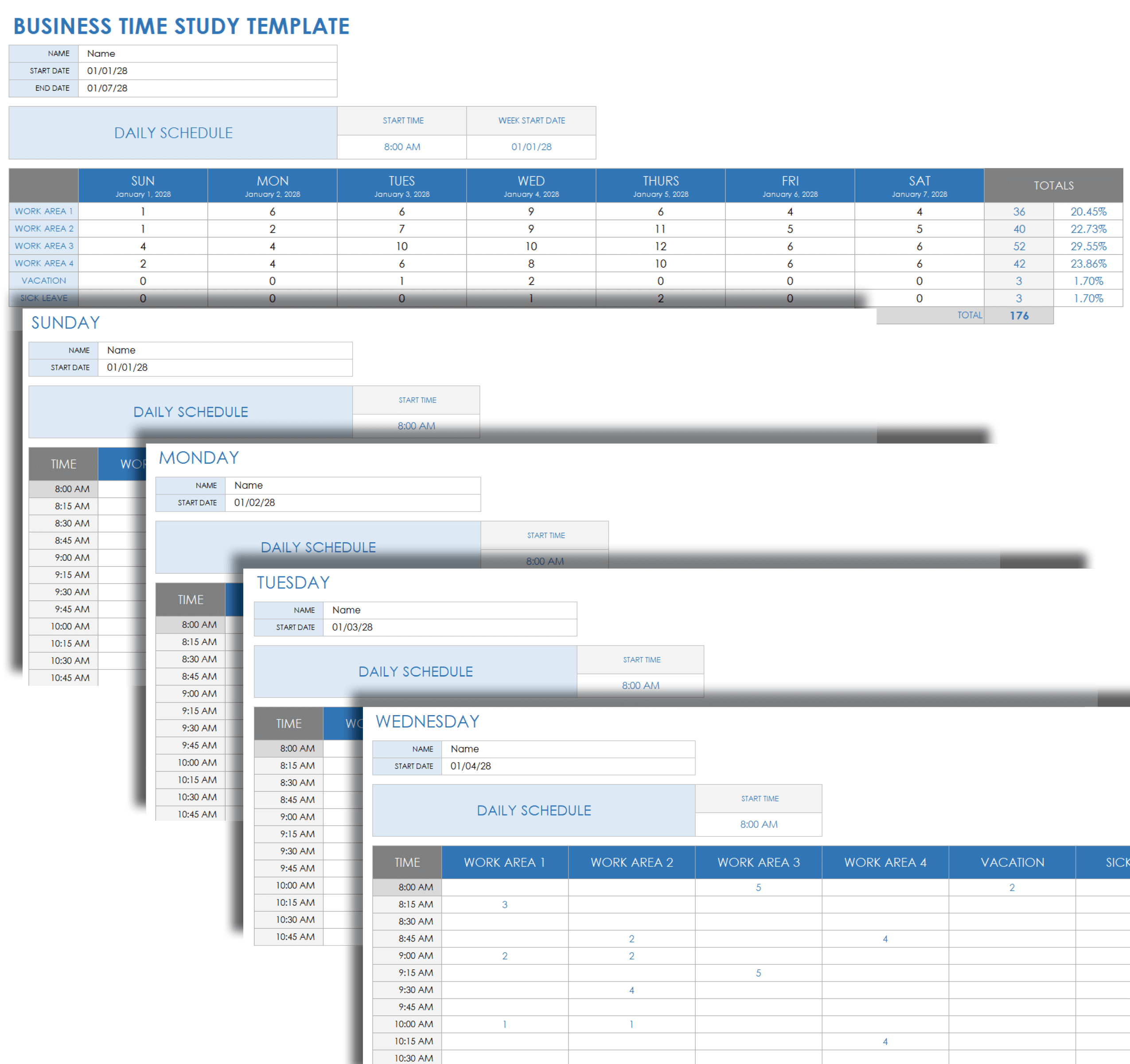 Free Time Study Templates Smartsheet