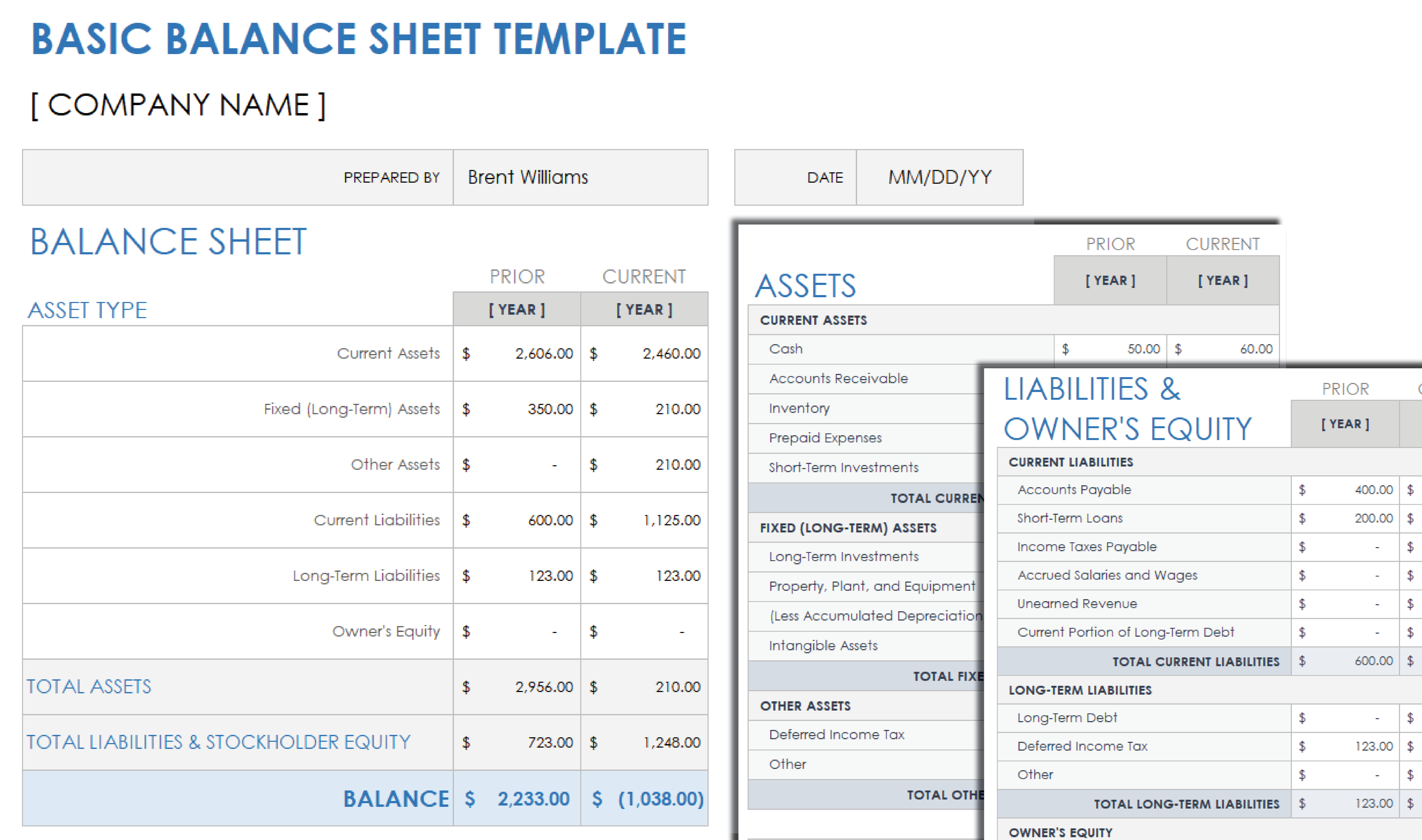 farm balance sheet template excel
