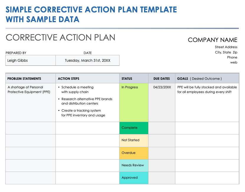 corrective-action-plan-templates-smartsheet