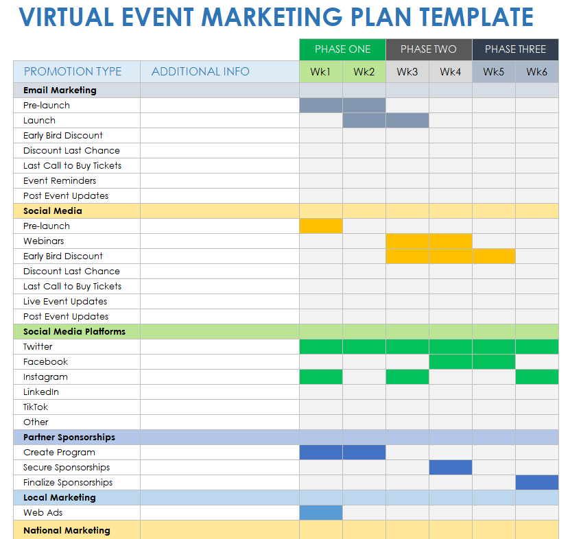 Virtual Event Marketing Plan Template