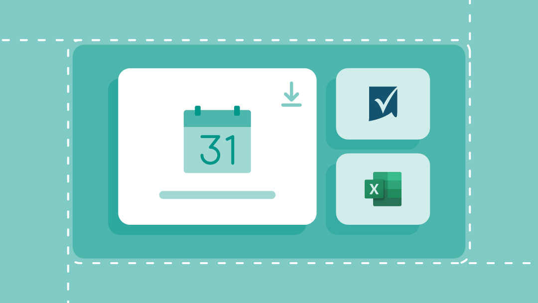 teal calendar excel and smartsheet templates