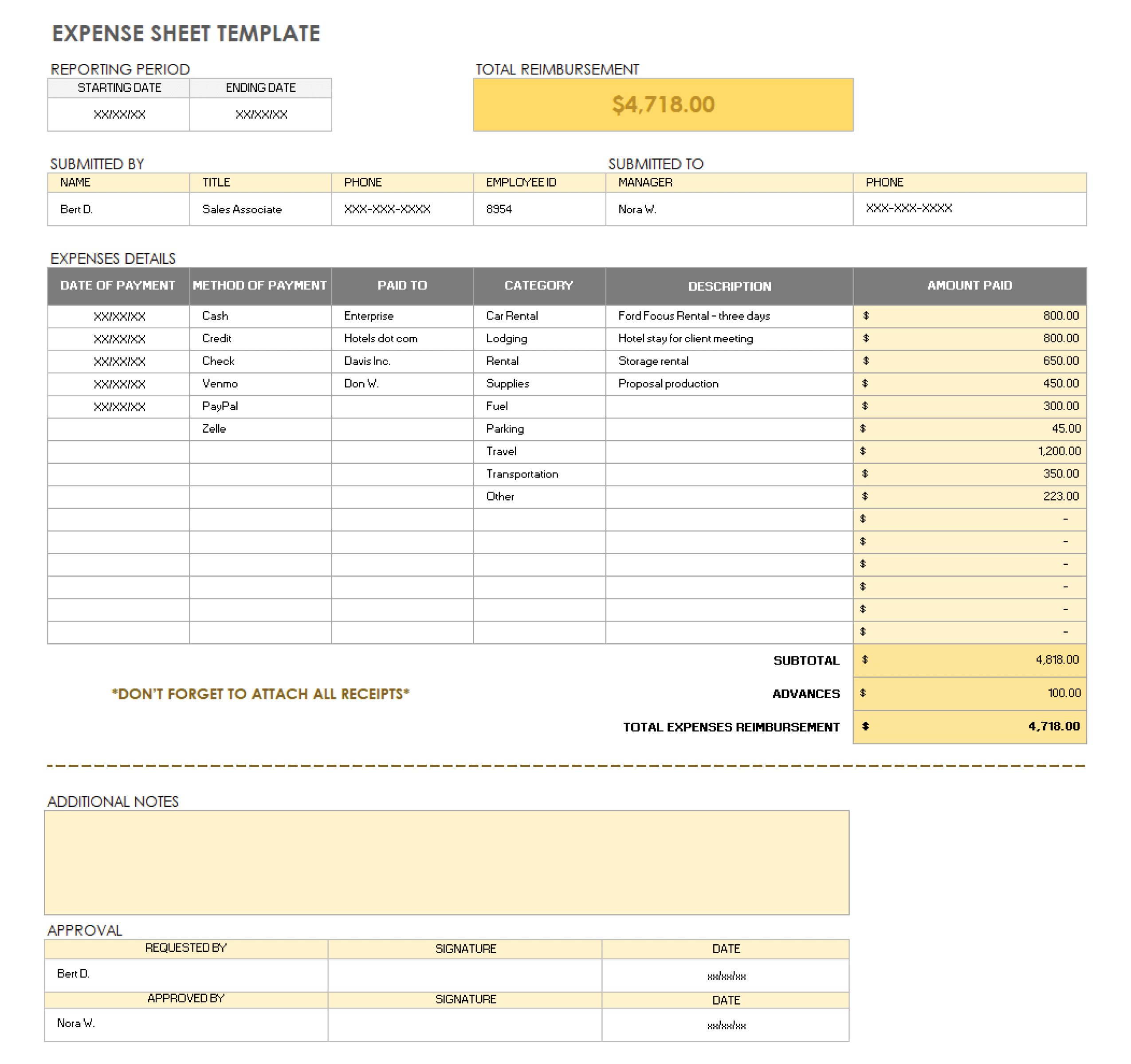 How To Use Expense Report Template In Excel - Infoupdate.org