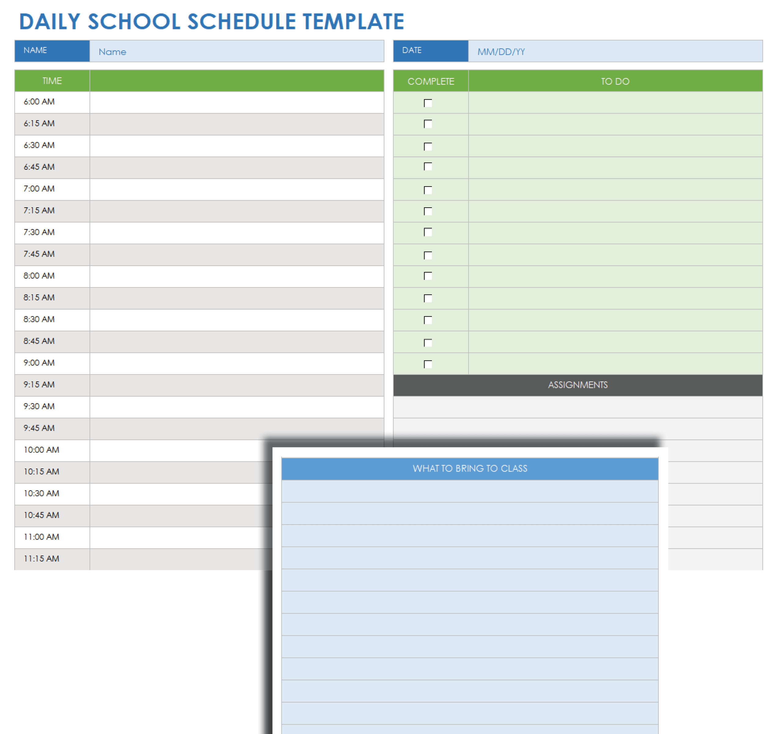 24 Hour Daily Planner Printable, Daily to Do List for Work / Personal Life,  Productivity Planner, Everyday Planner, Daily Schedule 